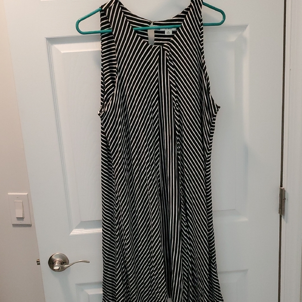 Black and White Striped Dress